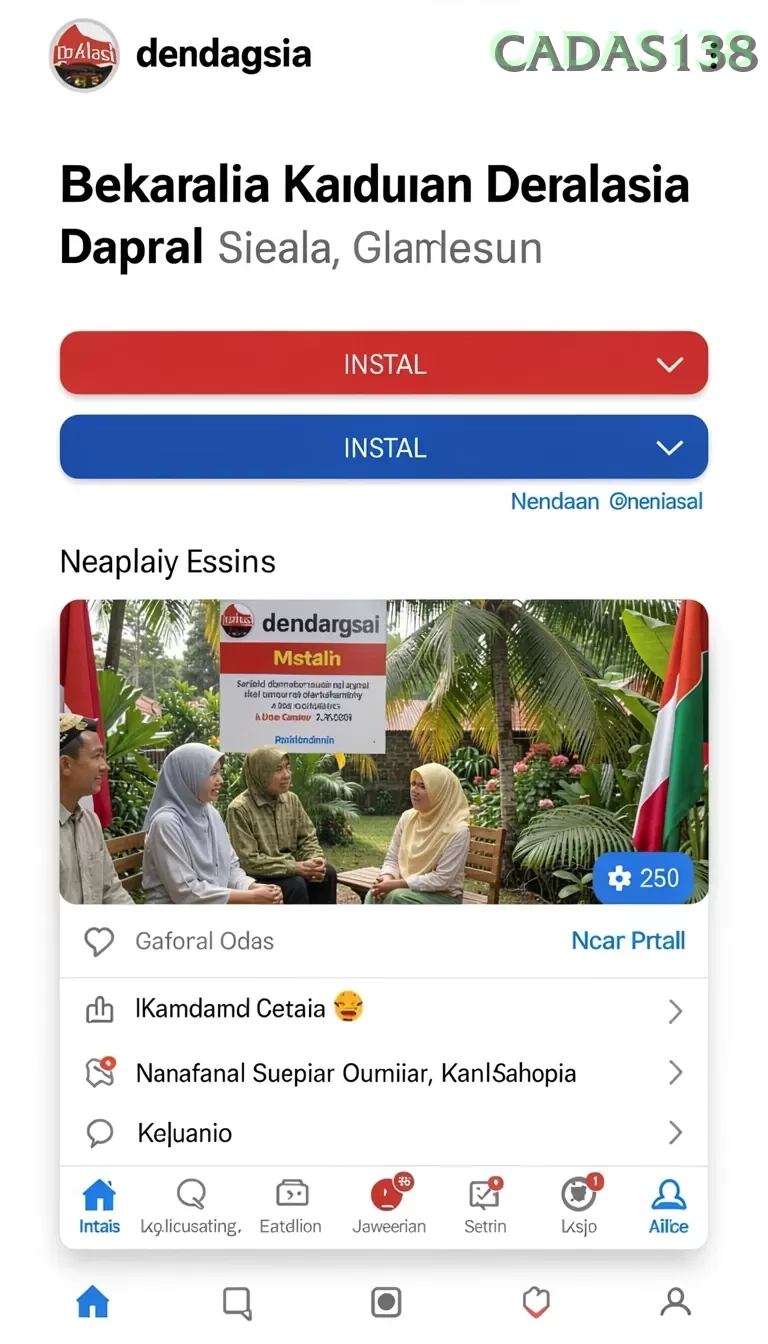 Cuplikan layar JARUM77 — menu navigasi
