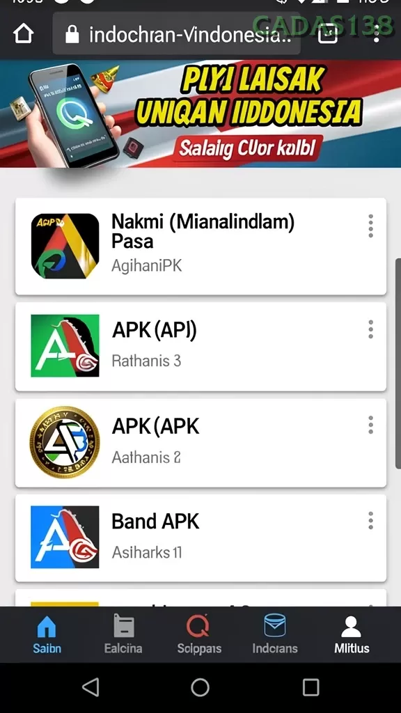 Cuplikan layar JARUM77 — pengaturan akun