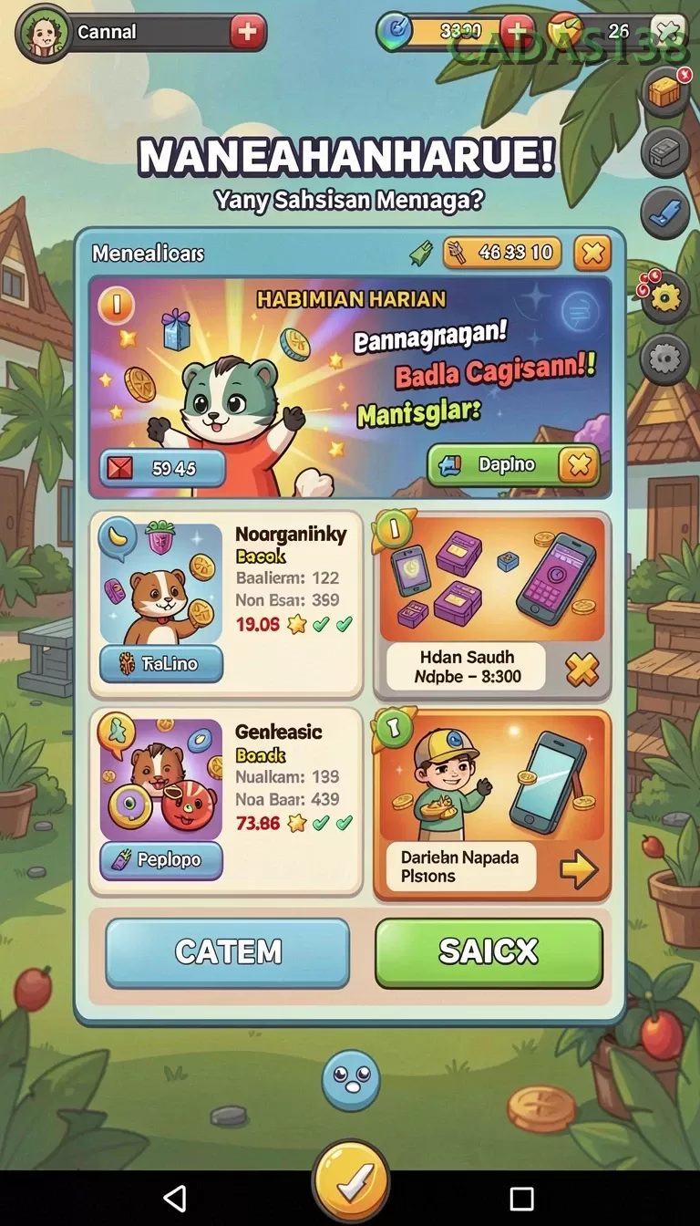 Cuplikan layar JARUM77 — aktivitas