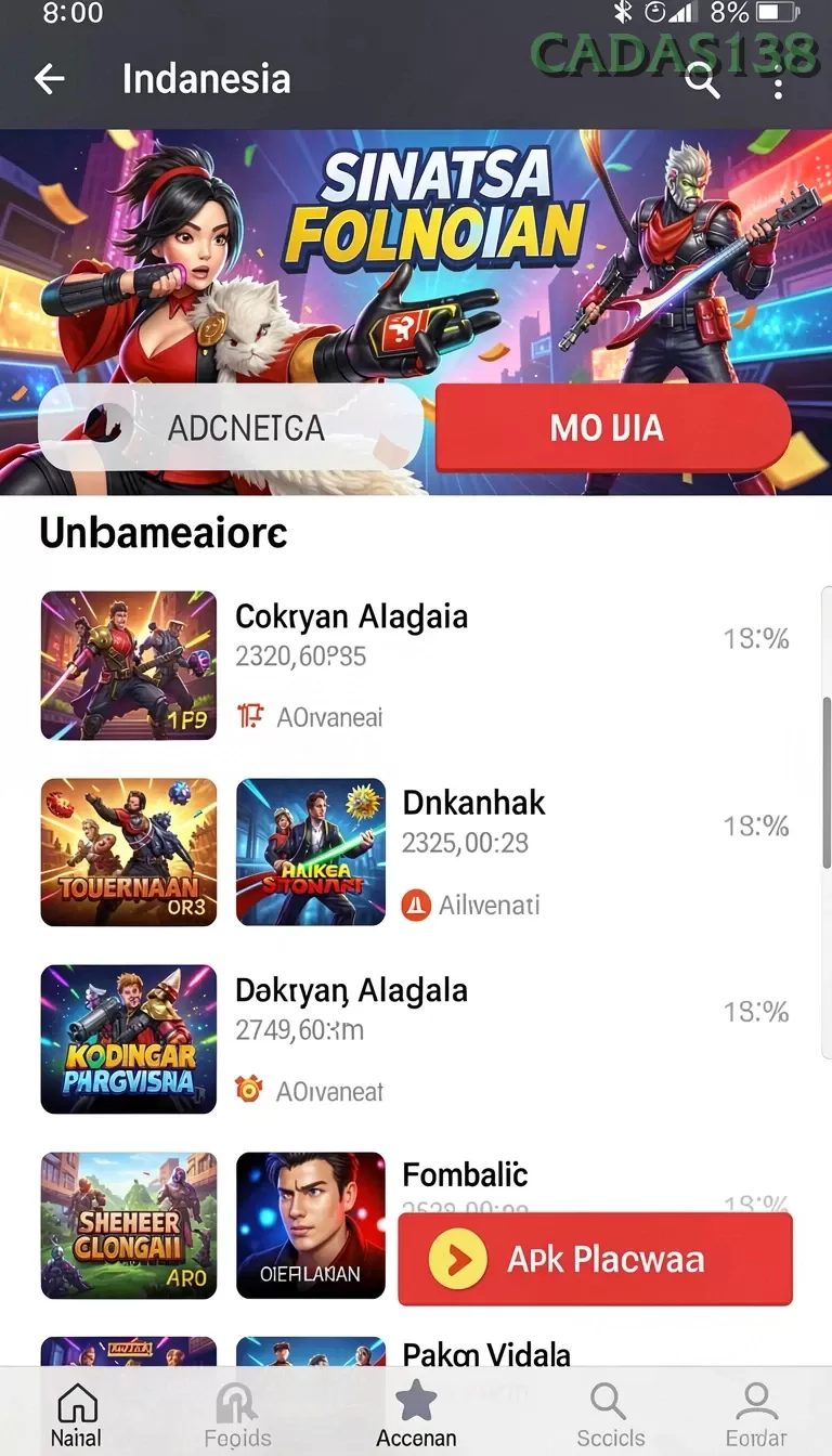 Cuplikan layar GADAITOTO — aktivitas