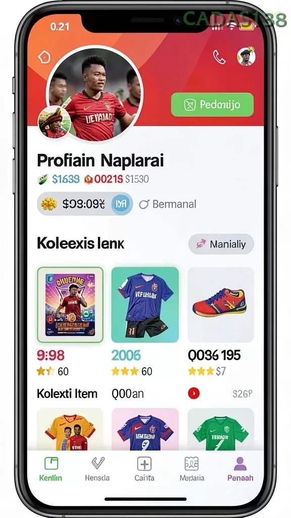 Cuplikan layar JNT777 — menu navigasi